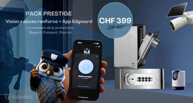 PACK PRESTIGE - Caméras, accès renforcé &amp; App Edgward